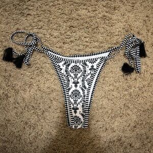 Chic Black and White Bikini Bottom